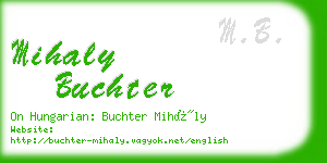 mihaly buchter business card